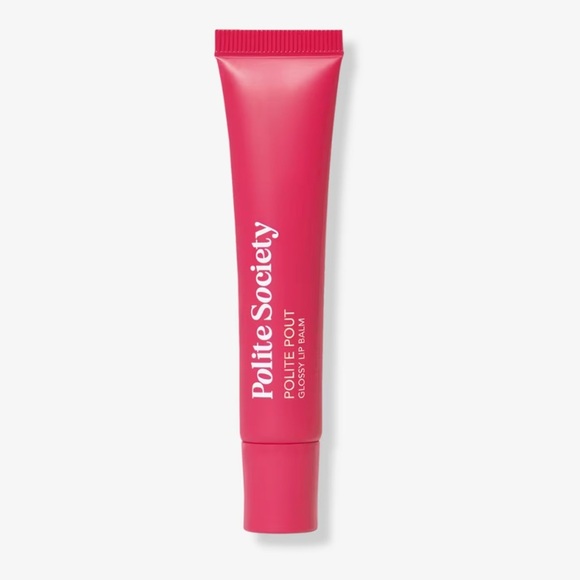 NWT Polite Society Polite Pout Glossy Lip Balm - Strawberry Glaze - Picture 1 of 3